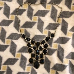 Black Chunky Boho Statement Necklace